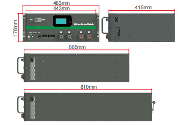 LiFePO4 Battery Pack 100A Max Charge Current 5000 Times Cycle Life