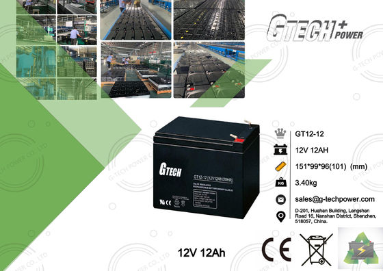 Maintenance Free Sealed Lead Acid Battery 12v 12ah For Ups System